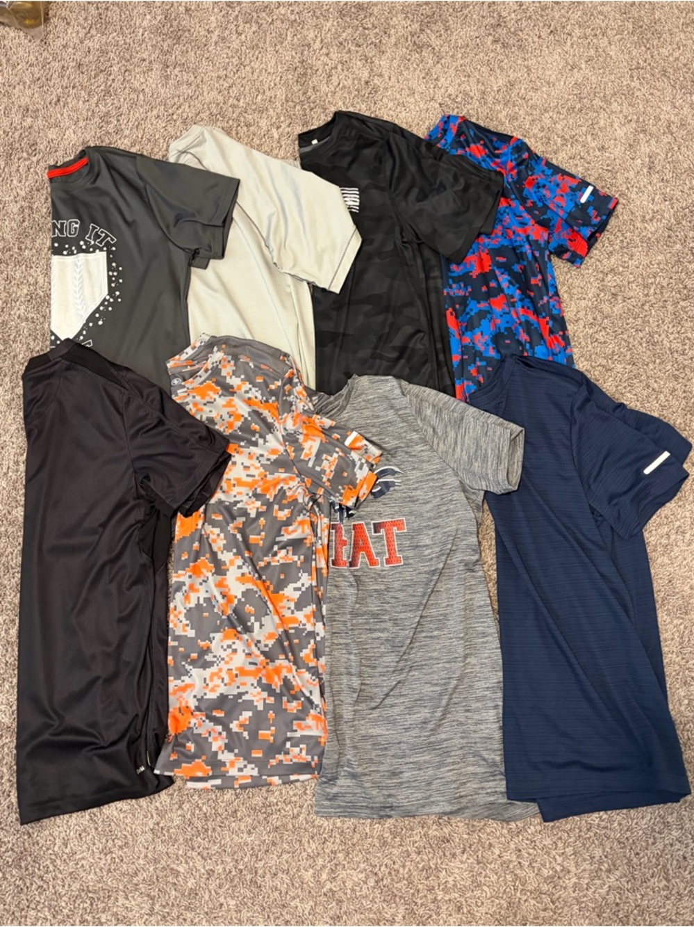 6 boys dri fit short sleeve shirts XXL (18)